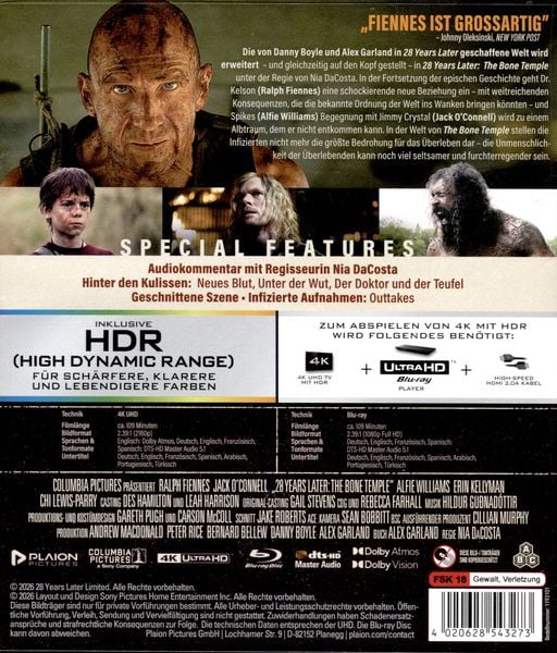 Produktbild: 28 Years Later: The Bone Temple (4K Ultra HD + Blu-ray)