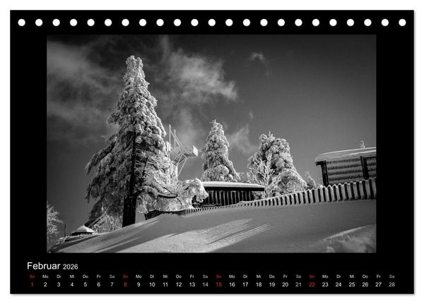 Produktbild: Harz-Bilder in monochrome (Tischkalender 2026 DIN A5 quer), CALVENDO Monatskalender