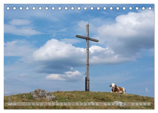 Produktbild: Gipfelkreuze auf bayerischen Bergen (Tischkalender 2026 DIN A5 quer), CALVENDO Monatskalender