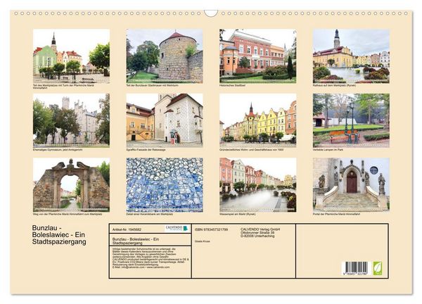 Produktbild: Bunzlau - Boleslawiec - Ein Stadtspaziergang (Wandkalender 2026 DIN A2 quer), CALVENDO Monatskalender