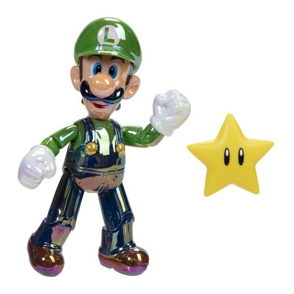Produktbild: Nintendo Super Mario Figur Luigi w/ Star in Sammlerbox, 10 cm