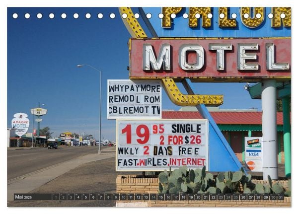 Produktbild: Route 66 (Tischkalender 2026 DIN A5 quer), CALVENDO Monatskalender