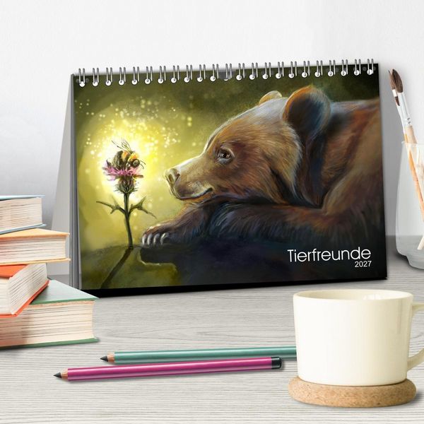 Produktbild: Tierfreunde (Tischkalender 2027 DIN A5 quer), CALVENDO Monatskalender