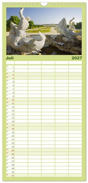 Produktbild: Familienplaner 2027 - Traumhaftes Wien mit 5 Spalten (Wandkalender, 21 x 45 cm) CALVENDO