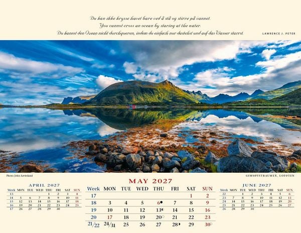 Produktbild: Panorama Norwegen 2027 Tischkalender