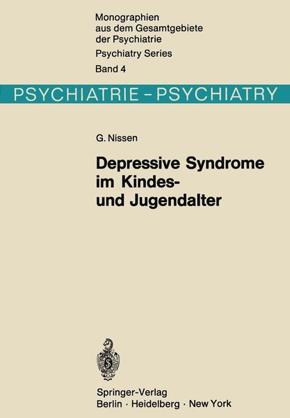 Produktbild: Depressive Syndrome im Kindes- und Jugendalter