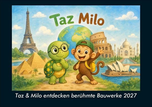 Produktbild: Taz & Milo entdecken ber&uuml;hmte Bauwerke 2027 Fotokalender DIN A5