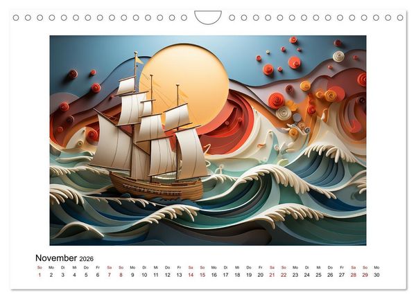 Produktbild: Paper Art (Wandkalender 2026 DIN A4 quer), CALVENDO Monatskalender