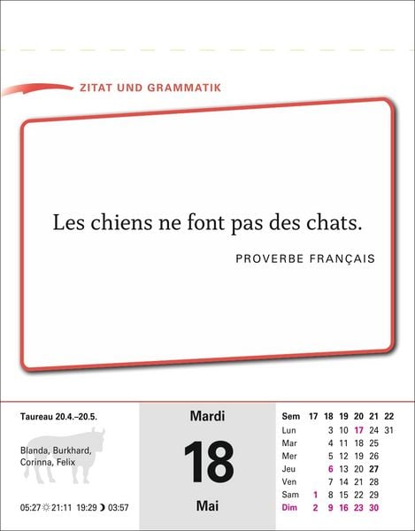 Produktbild: Franz&ouml;sisch Sprachkalender 2027 - Franz&ouml;sisch lernen leicht gemacht - Tagesabrei&szlig;kalender