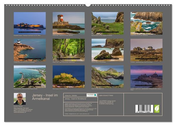 Produktbild: Jersey - Insel im &Auml;rmelkanal (hochwertiger Premium Wandkalender 2026 DIN A2 quer), Kunstdruck in Hochglanz