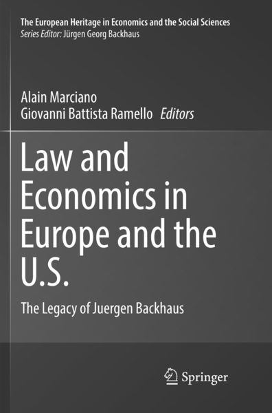 Produktbild: Law and Economics in Europe and the U.S.