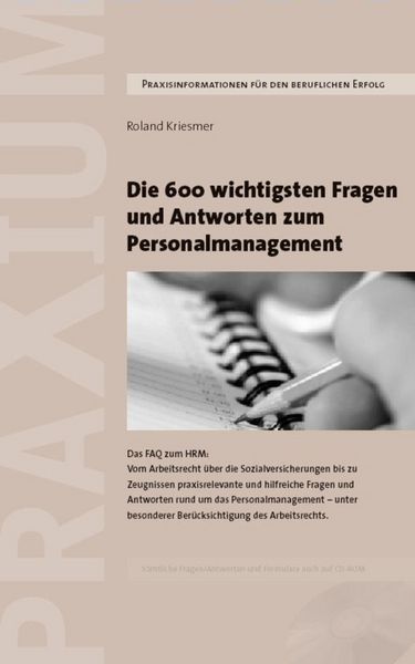 Produktbild: Die 600 wichtigsten Fragen und Antworten zum Personalmanagement