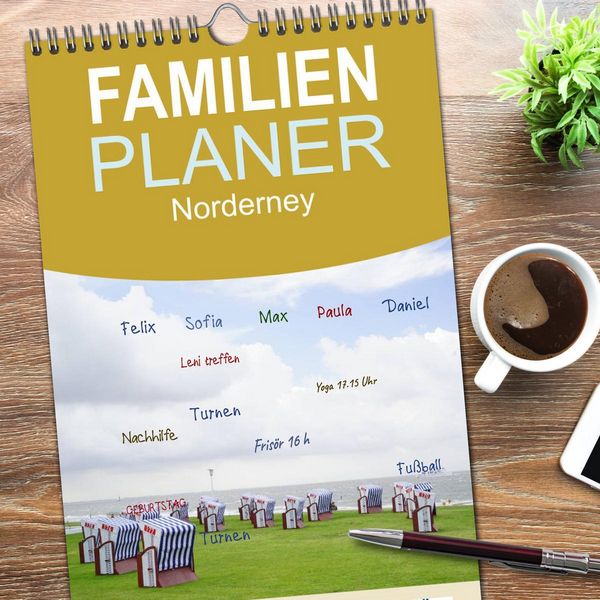 Produktbild: Familienplaner 2026 - Norderney - von barfu&szlig; bis Lackschuh mit 5 Spalten (Wandkalender, 21 x 45 cm) CALVENDO