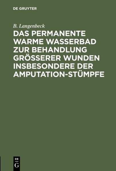 Produktbild: Das permanente warme Wasserbad zur Behandlung gr&ouml;sserer Wunden insbesondere der Amputation-st&uuml;mpfe