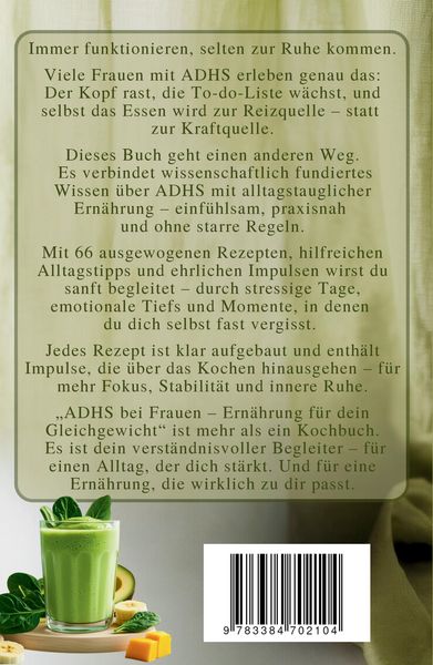 Produktbild: ADHS bei Frauen &ndash; Ern&auml;hrung f&uuml;r dein Gleichgewicht
