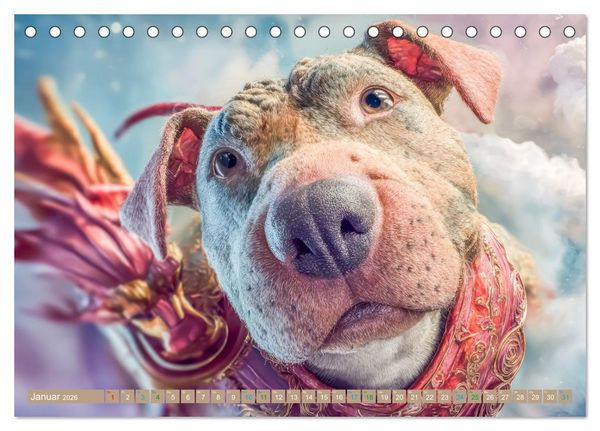 Produktbild: Punkerhunde - Witzige Illustrationen (Tischkalender 2026 DIN A5 quer), CALVENDO Monatskalender