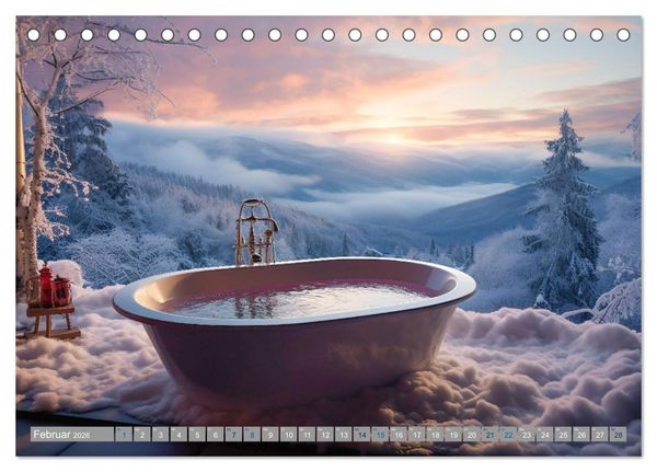 Produktbild: Wannenidylle (Tischkalender 2026 DIN A5 quer), CALVENDO Monatskalender