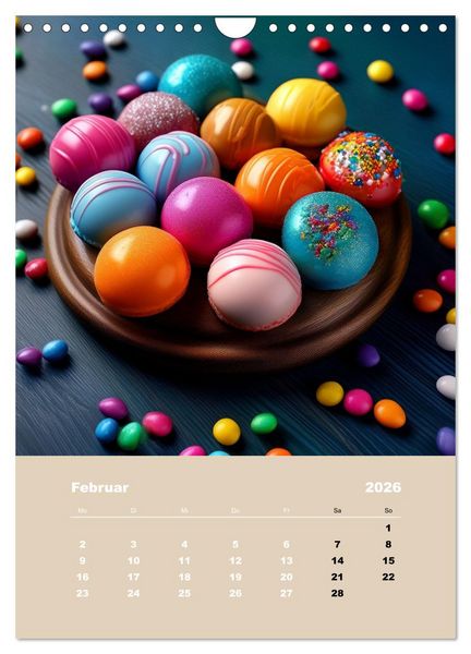 Produktbild: S&uuml;&szlig;e Vielfalt &ndash; Monat f&uuml;r Monat (Wandkalender 2026 DIN A4 hoch), CALVENDO Monatskalender