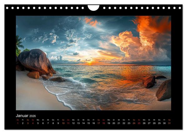 Produktbild: Paradiesische Inselwelten (Wandkalender 2026 DIN A4 quer), CALVENDO Monatskalender