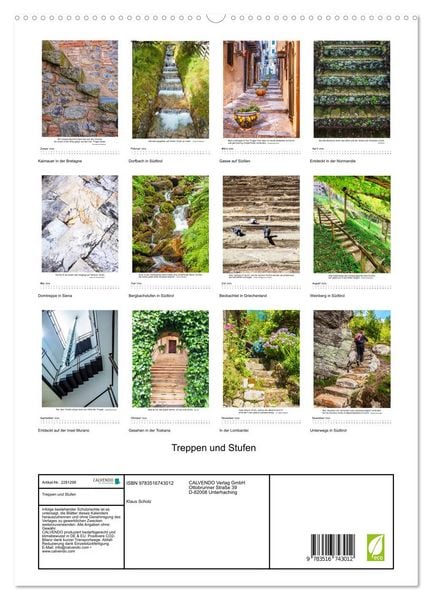 Produktbild: Treppen und Stufen (hochwertiger Premium Wandkalender 2026 DIN A2 hoch), Kunstdruck in Hochglanz