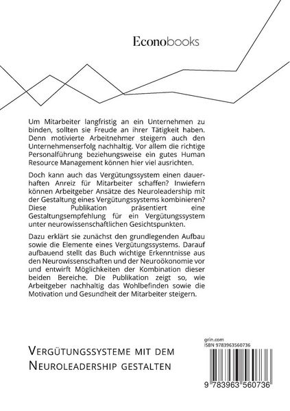 Produktbild: Verg&uuml;tungssysteme mit dem Neuroleadership gestalten. Empfehlungen f&uuml;r das Human Resource Management
