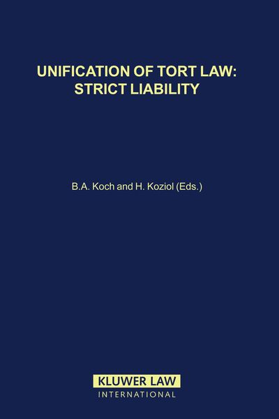 Produktbild: Unification of Tort Law: Strict Liability