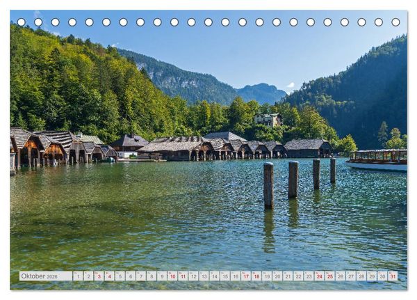 Produktbild: Malerische Seen in Bayern (Tischkalender 2026 DIN A5 quer), CALVENDO Monatskalender