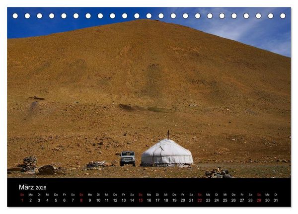Produktbild: Einsame Mongolei (Tischkalender 2026 DIN A5 quer), CALVENDO Monatskalender