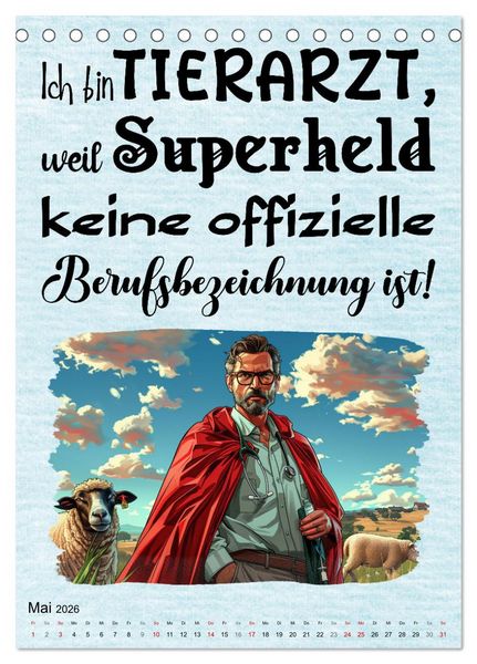 Produktbild: Tierarztspr&uuml;che (Tischkalender 2026 DIN A5 hoch), CALVENDO Monatskalender