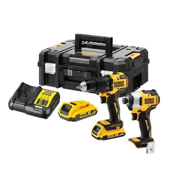 DEWALT DCK2062D2T-QW Werkzeugset Akku-Schlagbohrschrauber, Akku-Schlagschrauber, Akku, Akku-Ladegerät 6teilig