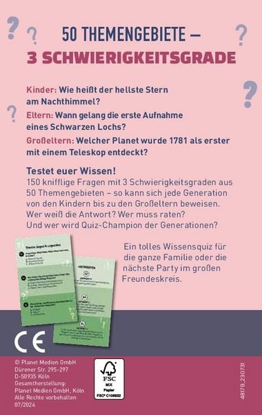 Produktbild: Das gro&szlig;e Generationen-Quiz I ab 10 Jahren