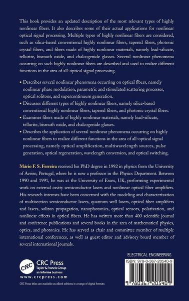 Produktbild: Optical Signal Processing in Highly Nonlinear Fibers