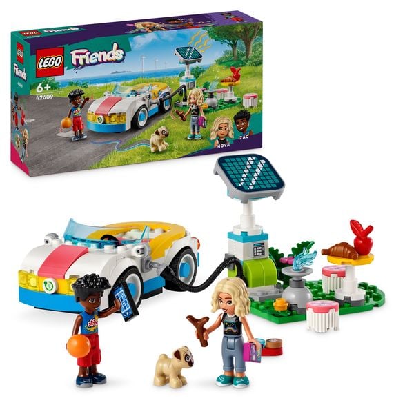 LEGO Friends 42609 E-Auto mit Ladestation, Elektrisches Spielzeug-Auto