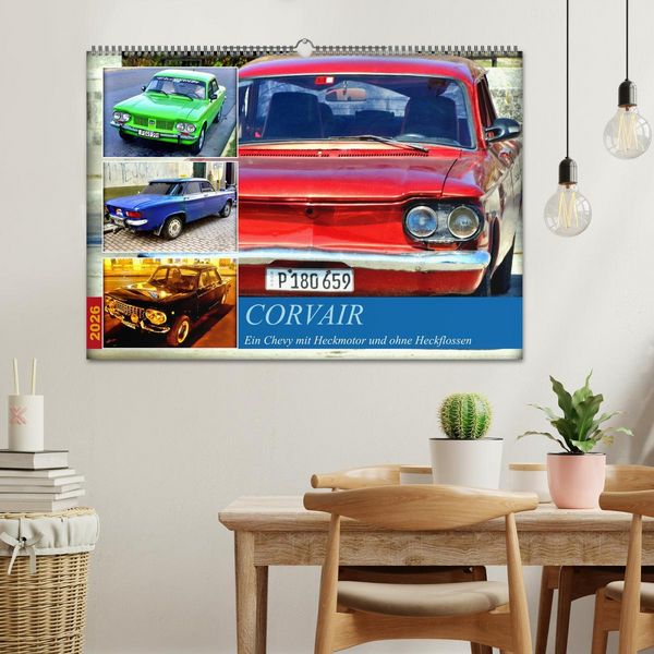 Produktbild: CORVAIR - Ein Chevy mit Heckmotor und ohne Heckflossen (Wandkalender 2026 DIN A2 quer), CALVENDO Monatskalender