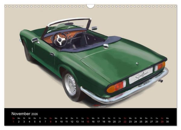 Produktbild: Classic Car Art by Reinhold Art&acute;s (Wandkalender 2026 DIN A3 quer), CALVENDO Monatskalender