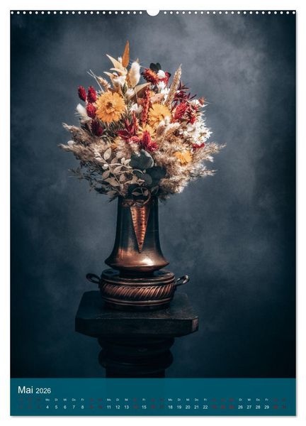 Produktbild: Trockenblumen Bouquet (hochwertiger Premium Wandkalender 2026 DIN A2 hoch), Kunstdruck in Hochglanz