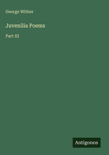 Produktbild: Juvenilia Poems