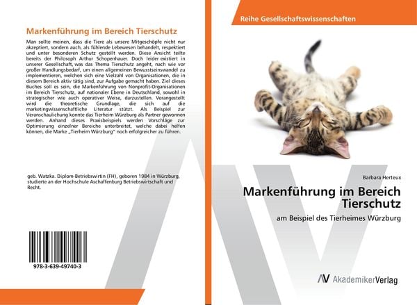 Markenführung im Bereich Tierschutz, Taschenbuch von Barbara Herteux, AV Akademikerverlag, 9783639497403
