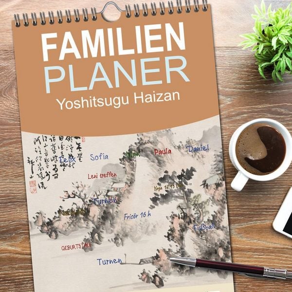 Produktbild: Familienplaner 2026 - Yoshitsugu Haizan mit 5 Spalten (Wandkalender, 21 x 45 cm) CALVENDO