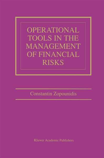 Produktbild: Operational Tools in the Management of Financial Risks