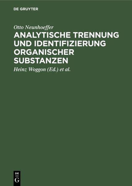 Produktbild: Analytische Trennung und Identifizierung organischer Substanzen