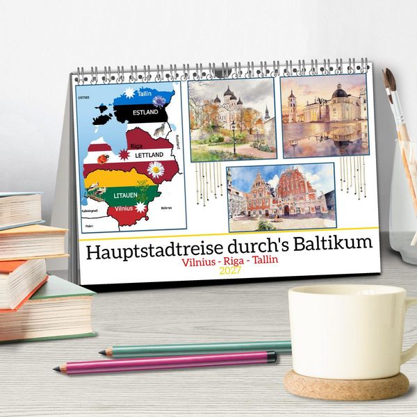 Produktbild: Hauptstadtreise durch's Baltikum (Tischkalender 2027 DIN A5 quer), CALVENDO Monatskalender