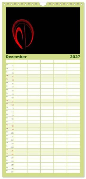 Produktbild: Familienplaner 2027 - Minimalistisch mit 5 Spalten (Wandkalender, 21 x 45 cm) CALVENDO