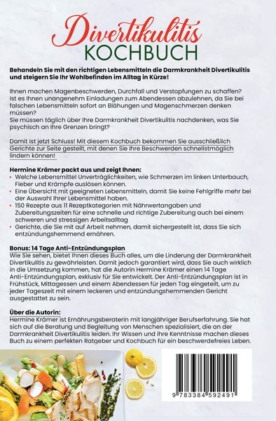 Produktbild: Divertikulitis Kochbuch &ndash; Das gro&szlig;e Rezeptbuch f&uuml;r eine darmfreundliche Ern&auml;hrung mit 150 entz&uuml;ndungshemmenden Gerichten