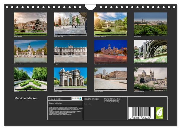 Produktbild: Madrid entdecken (Wandkalender 2026 DIN A4 quer), CALVENDO Monatskalender