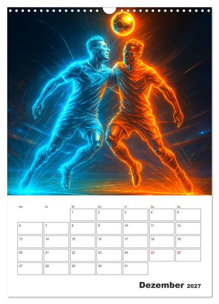 Produktbild: Vision Fu&szlig;ball Licht - Kraft - Spiel (Wandkalender 2027 DIN A3 hoch), CALVENDO Monatskalender