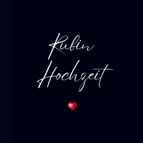 Produktbild: G&auml;stebuch "Rubin Hochzeit"- Premium G&auml;stebuch Blanko