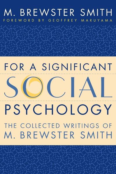 Produktbild: For a Significant Social Psychology