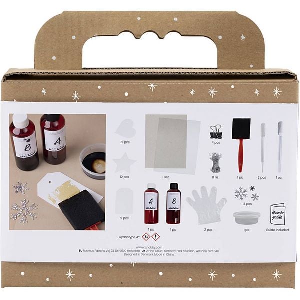 Produktbild: Creativ Company Mini Kreativ Set Cyanotypie, Geschenketiketten, Blau, Silber