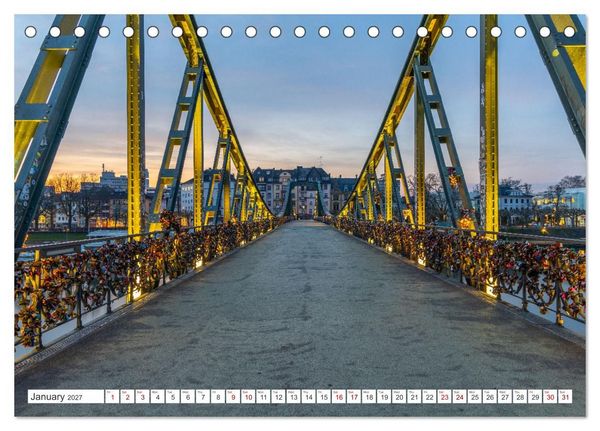 Produktbild: Frankfurt most beautiful places (Desk Calendar 2027 DIN A5 landscape), CALVENDO 12 Month DeskCalendar